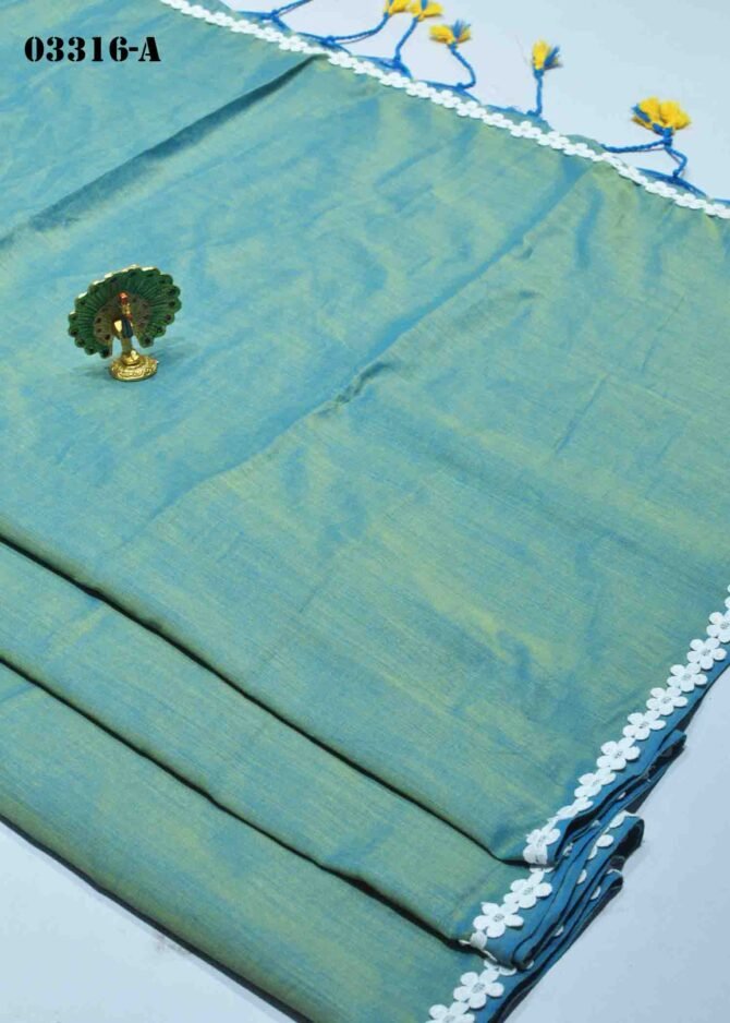 Chandrika-03316-A  Aquamarine Blue Color Beautiful Handloom Cotton Saree CM1174340 (RR4C)