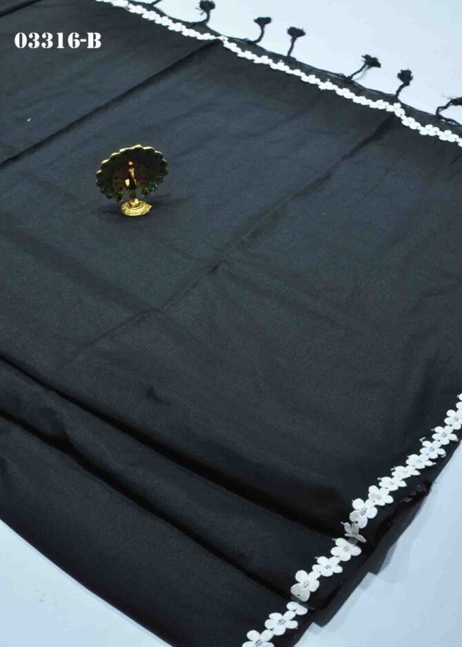 Chandrika-03316-B Black Color Beautiful Handloom Cotton Saree CM1174340 (RR4C)