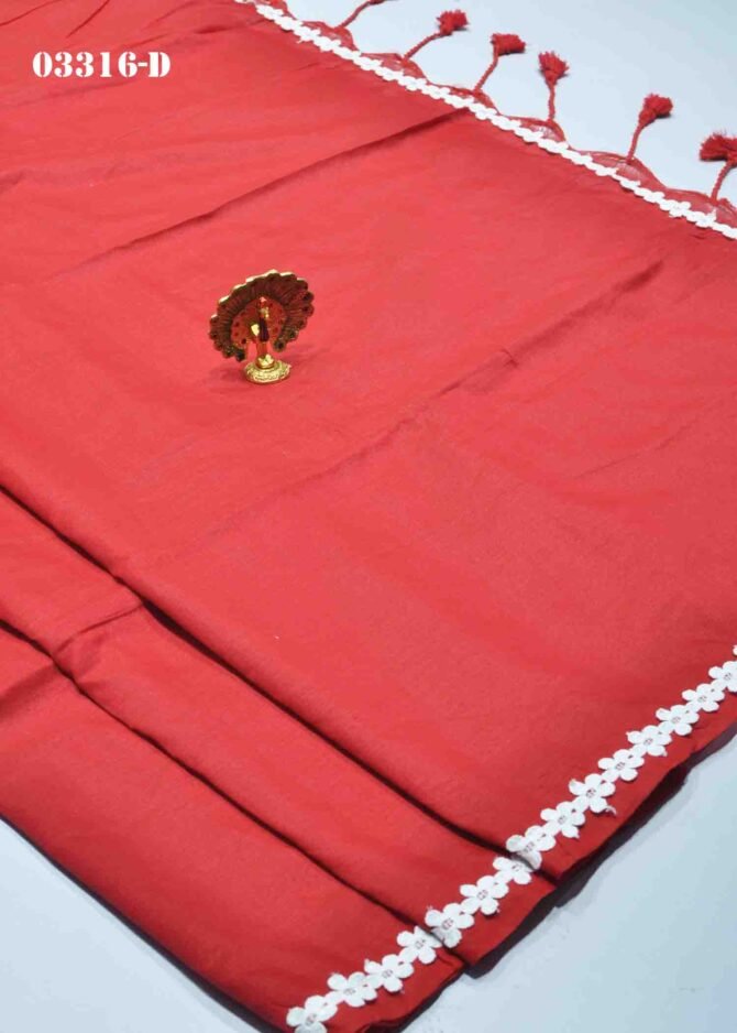 Chandrika-03316-D Red Color Beautiful Handloom Cotton Saree CM1174340 (RR4C)