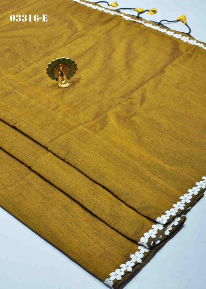 Chandrika-03316-E Peanut brown Color Beautiful Handloom Cotton Saree CM1174340 (RR4C)