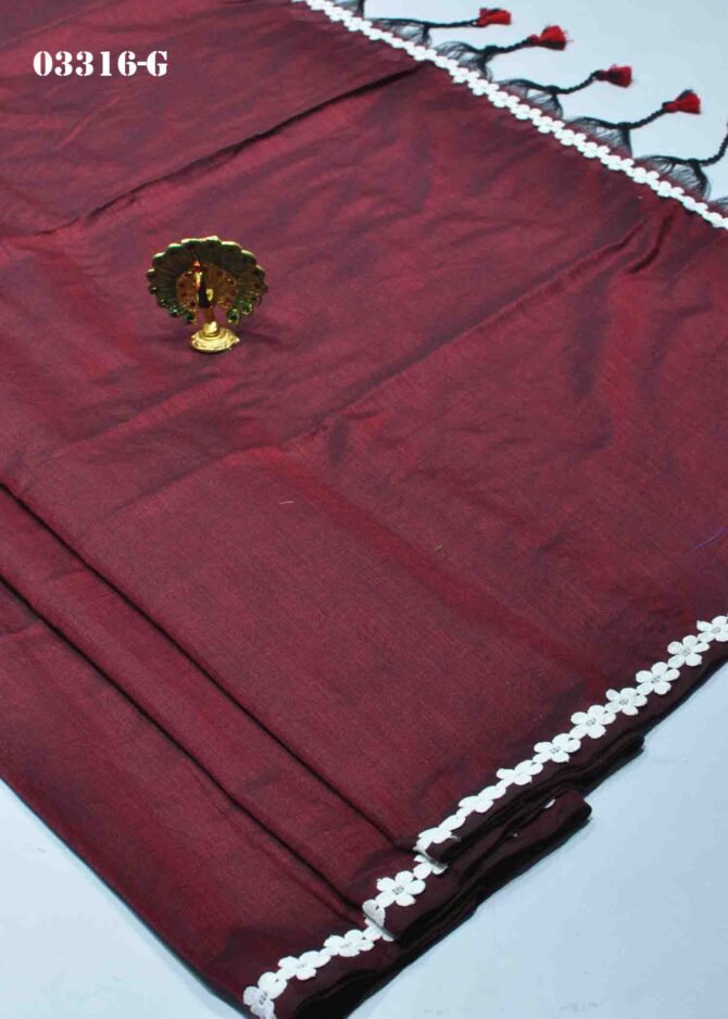 Chandrika-03316-G Maroon Color Beautiful Handloom Cotton Saree CM1174340 (RR4C)